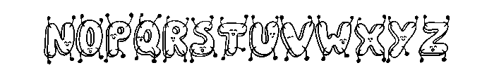 Jumping Letters By Sque Regular Font UPPERCASE
