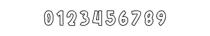 Jumping Outline Font OTHER CHARS