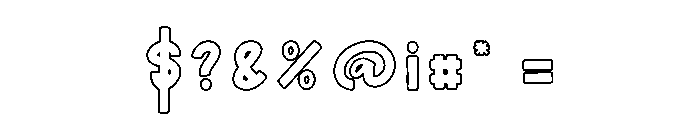 Jumping Outline Font OTHER CHARS