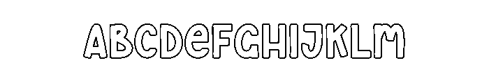 Jumping Outline Font UPPERCASE