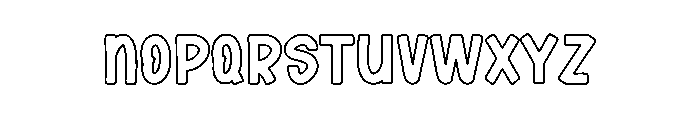 Jumping Outline Font UPPERCASE