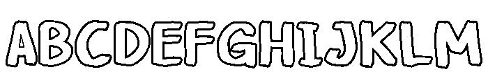 Junior Outline Regular Font UPPERCASE