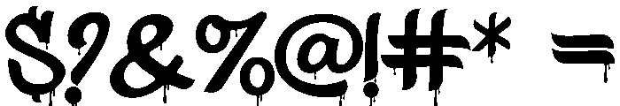 Junky Style Drip Drip Font OTHER CHARS