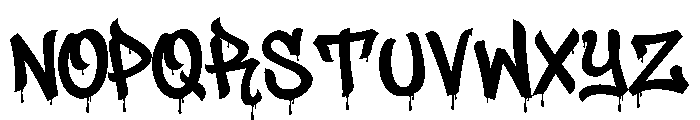 Junky Style Drip Drip Font UPPERCASE