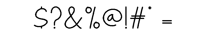 Just Beginning Font OTHER CHARS