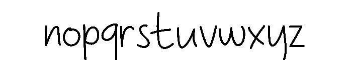 Just Beginning Font LOWERCASE