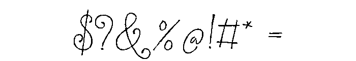 Just Twirl Font OTHER CHARS