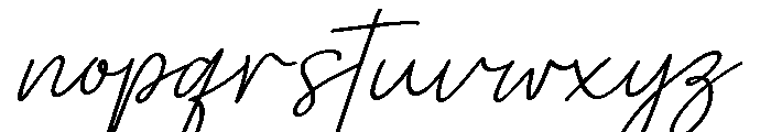 Justine Signature Font LOWERCASE