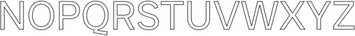 JUST Sans Outline Regular otf (400) Font UPPERCASE