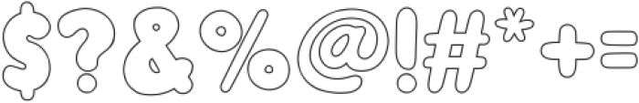 Jumbalo Outlines otf (400) Font OTHER CHARS