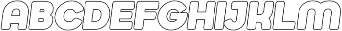 Jumbodron Black Outline Ita otf (900) Font UPPERCASE