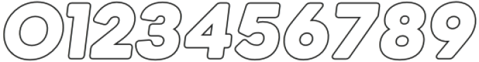 Jumbodron Bold Outline Italic otf (700) Font OTHER CHARS