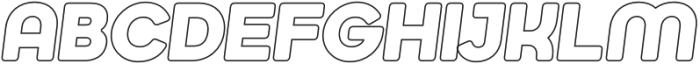 Jumbodron Bold Outline Italic otf (700) Font UPPERCASE