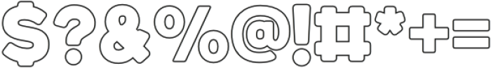 Jumbodron Bold Outline otf (700) Font OTHER CHARS