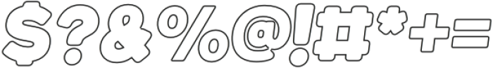 Jumbodron ExtraBold Outline Ita otf (700) Font OTHER CHARS