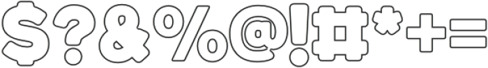 Jumbodron ExtraBold Outline otf (700) Font OTHER CHARS
