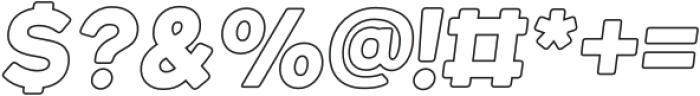 Jumbodron Medium Outline Ita otf (500) Font OTHER CHARS
