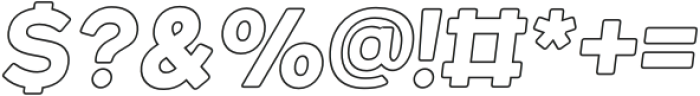 Jumbodron Regular Outline Ita otf (400) Font OTHER CHARS