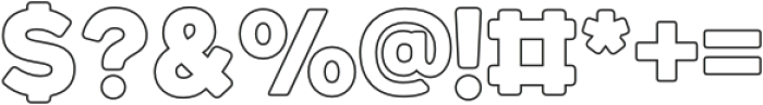 Jumbodron SemiBold Outline otf (600) Font OTHER CHARS