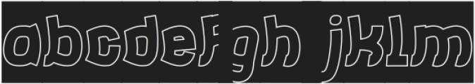 Jumping Running-Hollow-Inverse otf (400) Font LOWERCASE
