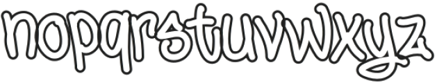 Jumpis Outline otf (400) Font LOWERCASE