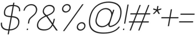 Juniper Light Italic otf (300) Font OTHER CHARS