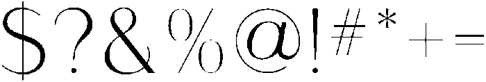 Juniper Light otf (300) Font OTHER CHARS