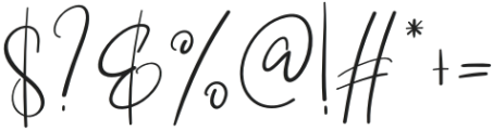 Jupiter Signature Regular otf (400) Font OTHER CHARS