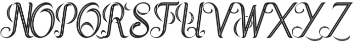 Jupiter italic inline ttf (400) Font UPPERCASE