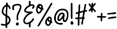 Just Kidding Regular otf (400) Font OTHER CHARS