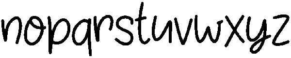 Just Kidding Regular otf (400) Font LOWERCASE