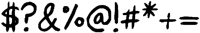 Just Write otf (400) Font OTHER CHARS