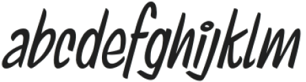 JustRight-Italic otf (400) Font LOWERCASE