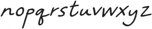 JustSayingSlanted-Regular otf (400) Font LOWERCASE