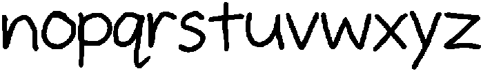 JustWrite2 otf (400) Font LOWERCASE