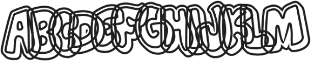 Justice Outline otf (400) Font UPPERCASE