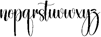 Justify Regular otf (400) Font LOWERCASE