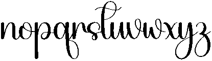 Justify Regular otf (400) Font LOWERCASE