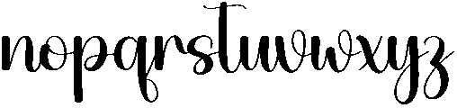 Justify Regular otf (400) Font LOWERCASE