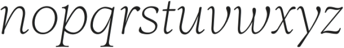 Justinia-Italic otf (400) Font LOWERCASE