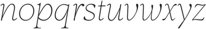 Justinia Light Italic otf (300) Font LOWERCASE