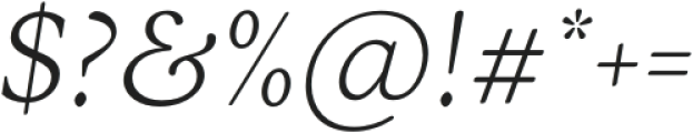 Justinia Medium Italic otf (500) Font OTHER CHARS