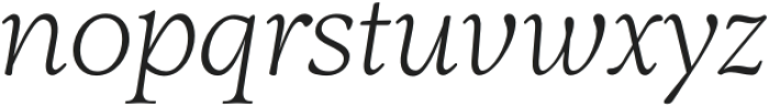 Justinia Medium Italic otf (500) Font LOWERCASE