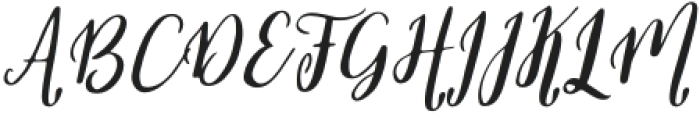 Justlove Slant Regular otf (400) Font UPPERCASE