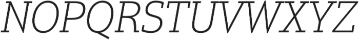Justus Pro Thin Italic otf (100) Font UPPERCASE