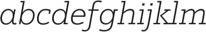 Justus Pro Thin Italic otf (100) Font LOWERCASE