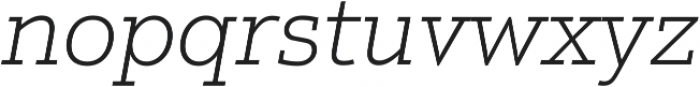 Justus Pro Thin Italic otf (100) Font LOWERCASE