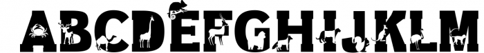 Jungle Zoo - Animal Font Font UPPERCASE