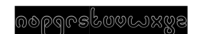 JUSSTA-Hollow-Inverse Font LOWERCASE