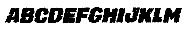 Jugger Rock Condensed Italic Font LOWERCASE